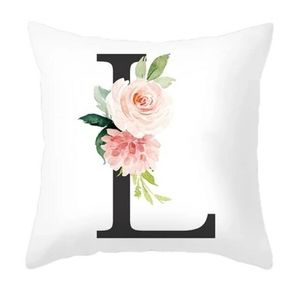 Floral L Decor Pillow Case